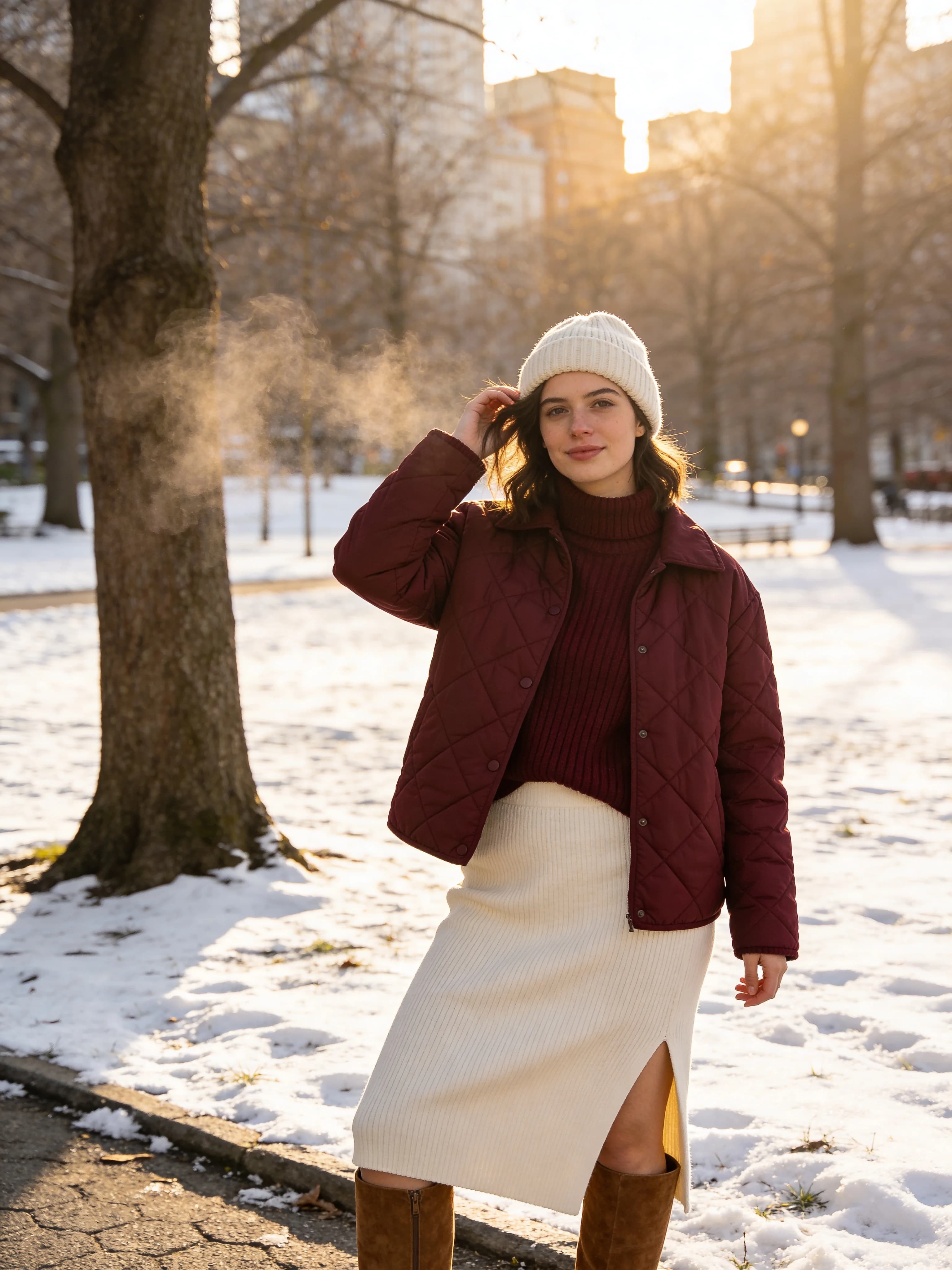 Burgundy and Suede Boots