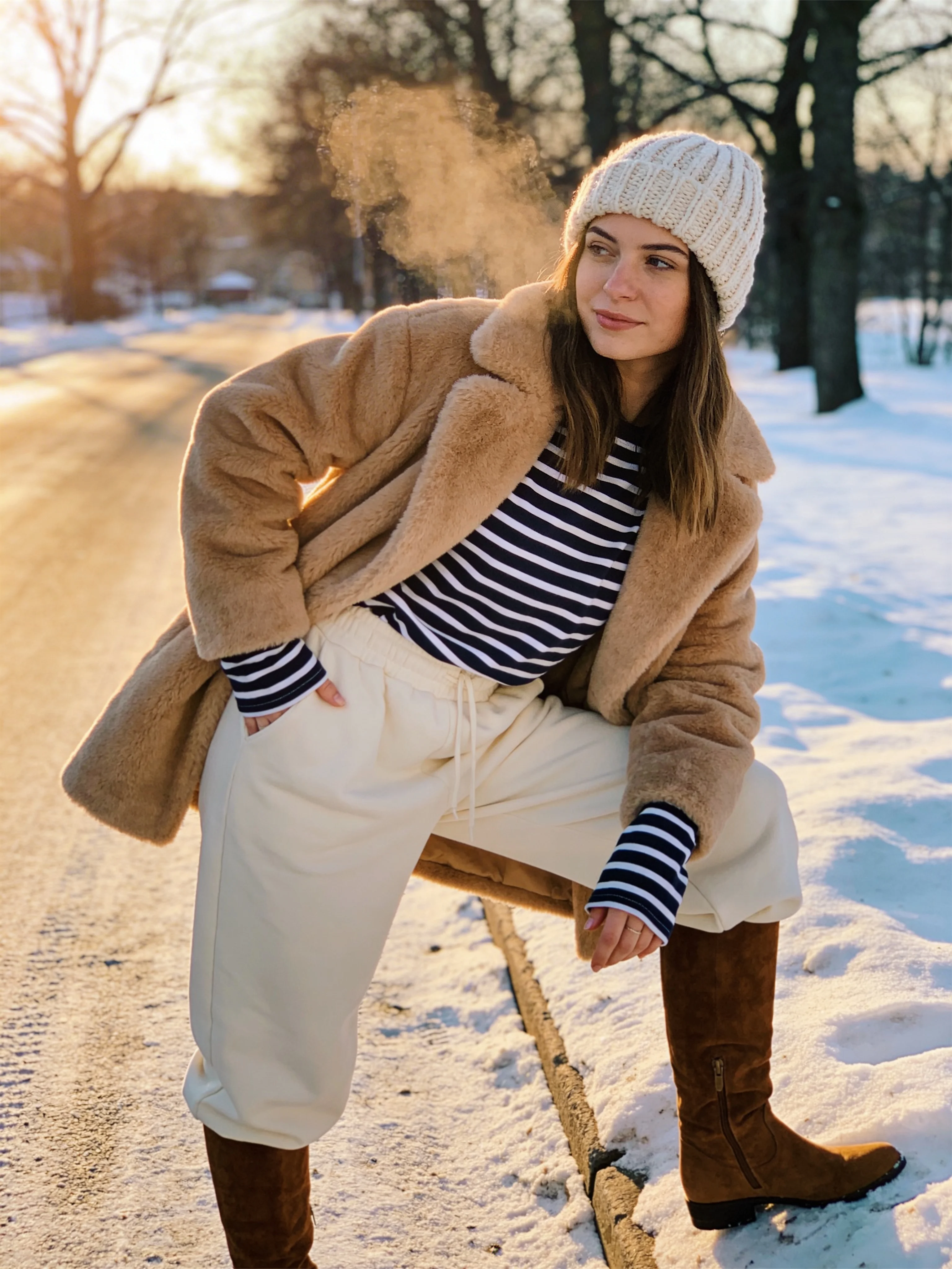 Faux Fur and Stripes