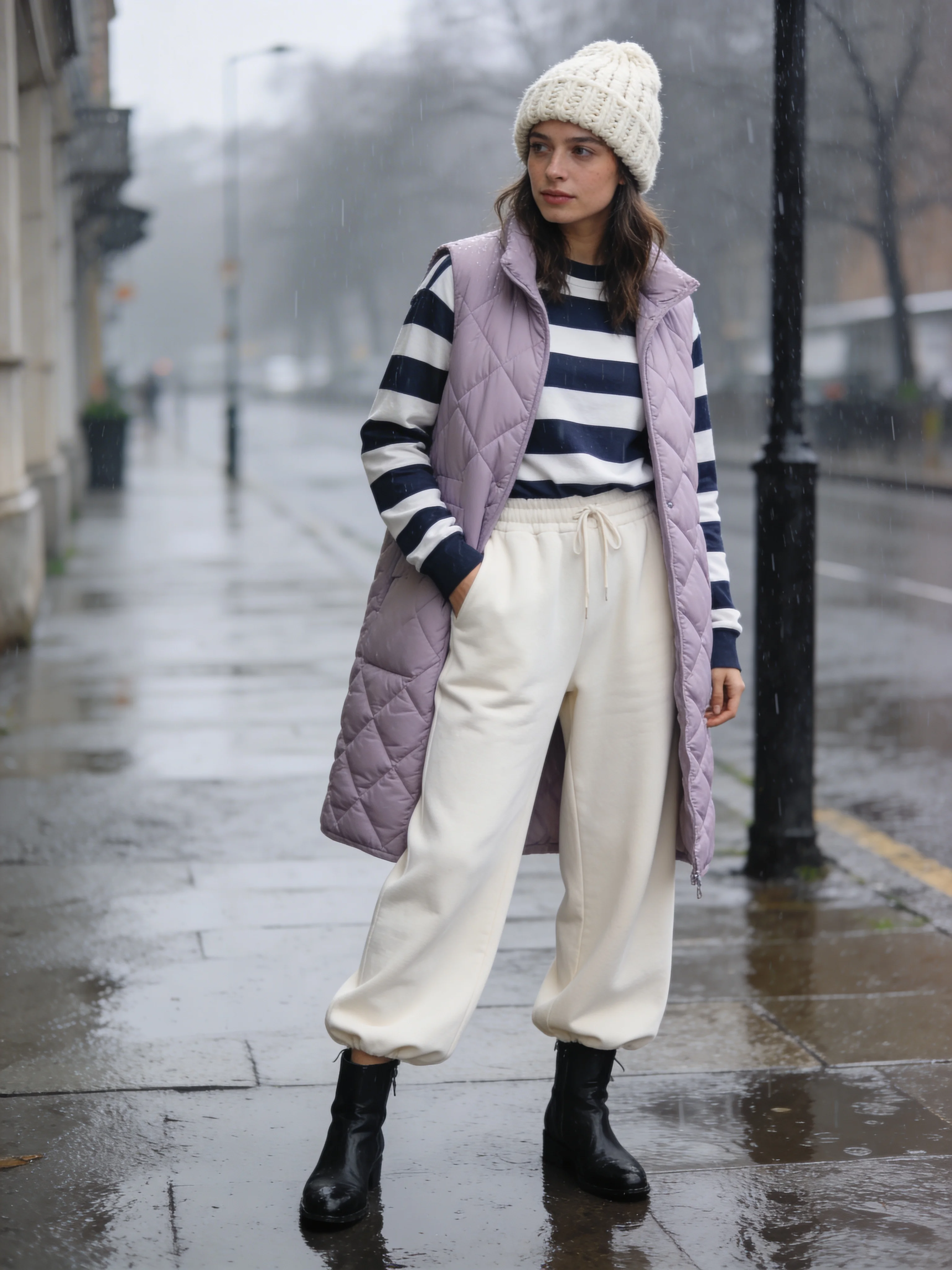 Lilac and Ankle Boot