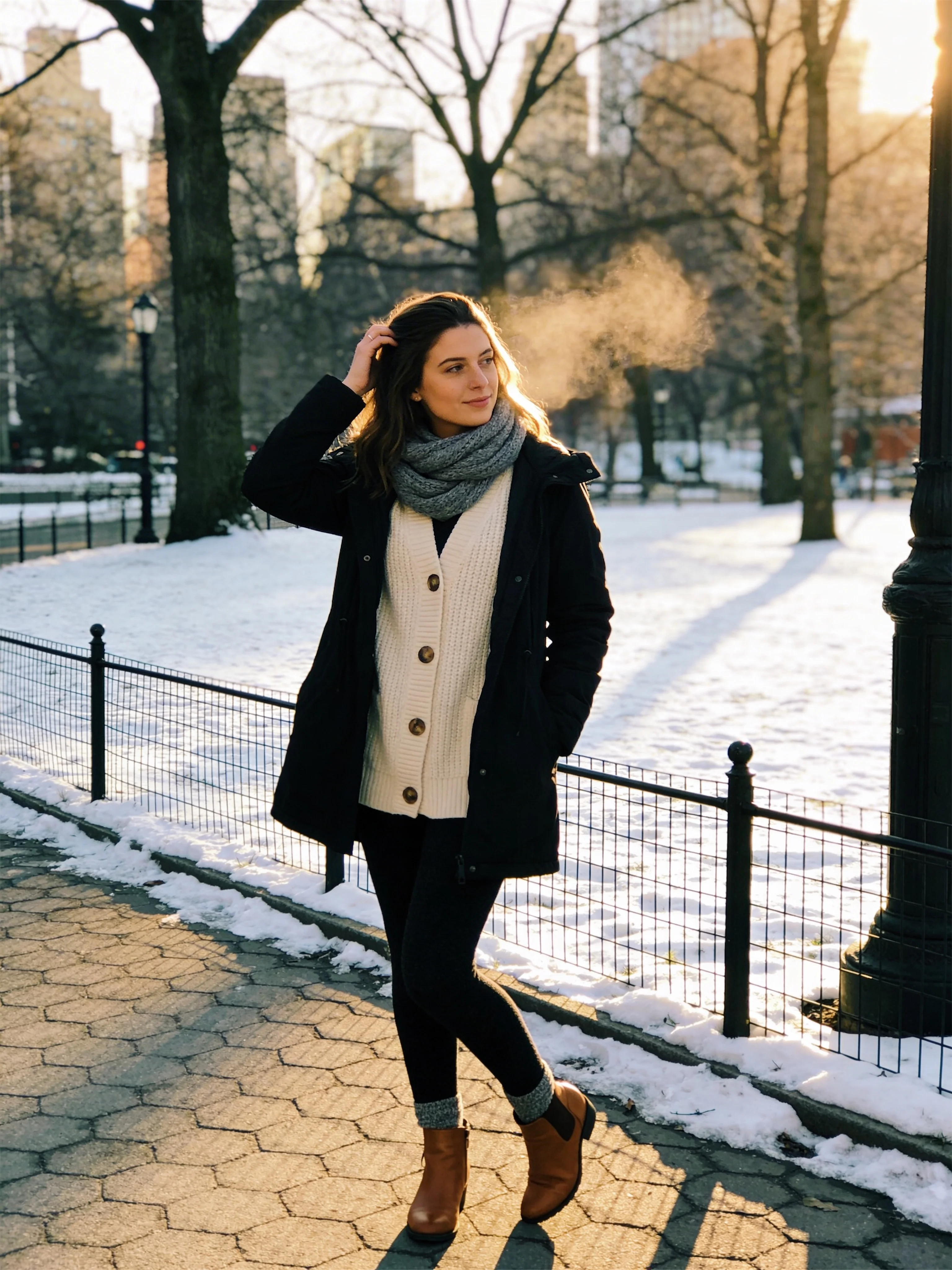 Parka Cardigan Snow Walk